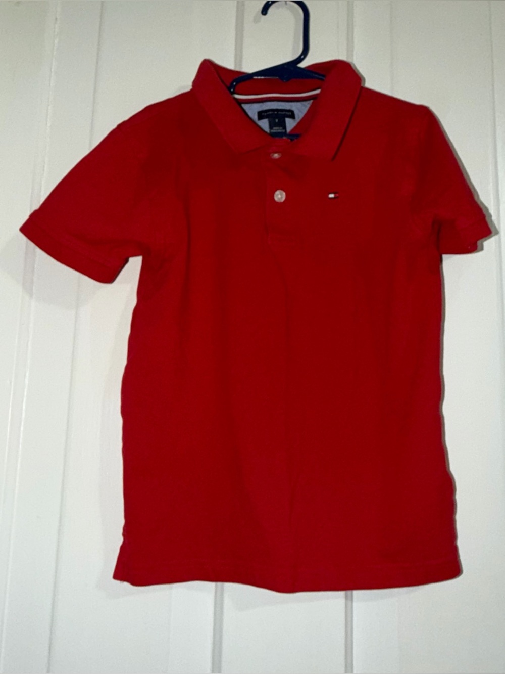 Boys size 7 shirt Tommy Hilfiger Kids' Red Polo Shirt